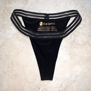 Mochi Swim Black Mimi Ferrari Bikini Bottom Sz XS